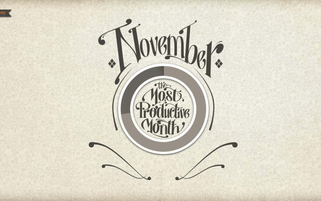 Elevate Your Month: Elegant Productivity Wallpaper for November