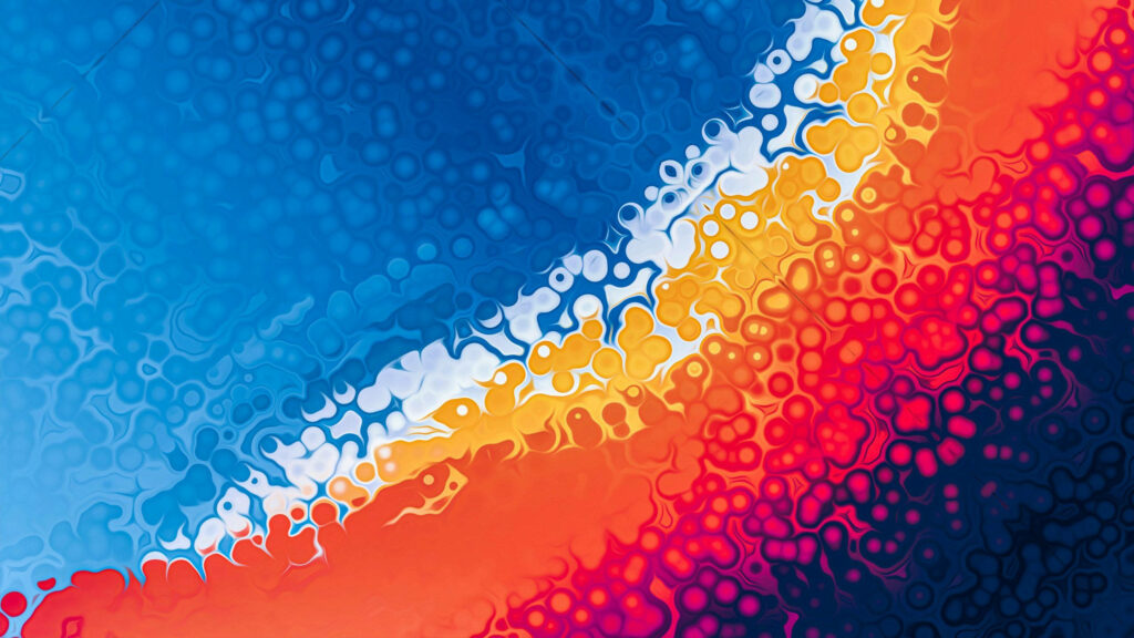 A Mesmerizing Kaleidoscope: Multicolored Abstract Oceanic Vector Art Brings Vibrancy to Macos Monterey Desktop Background Wallpaper