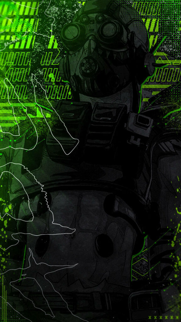 Black and green Apex Legends Octane wallpaper dynamic high-energy digital abstract background