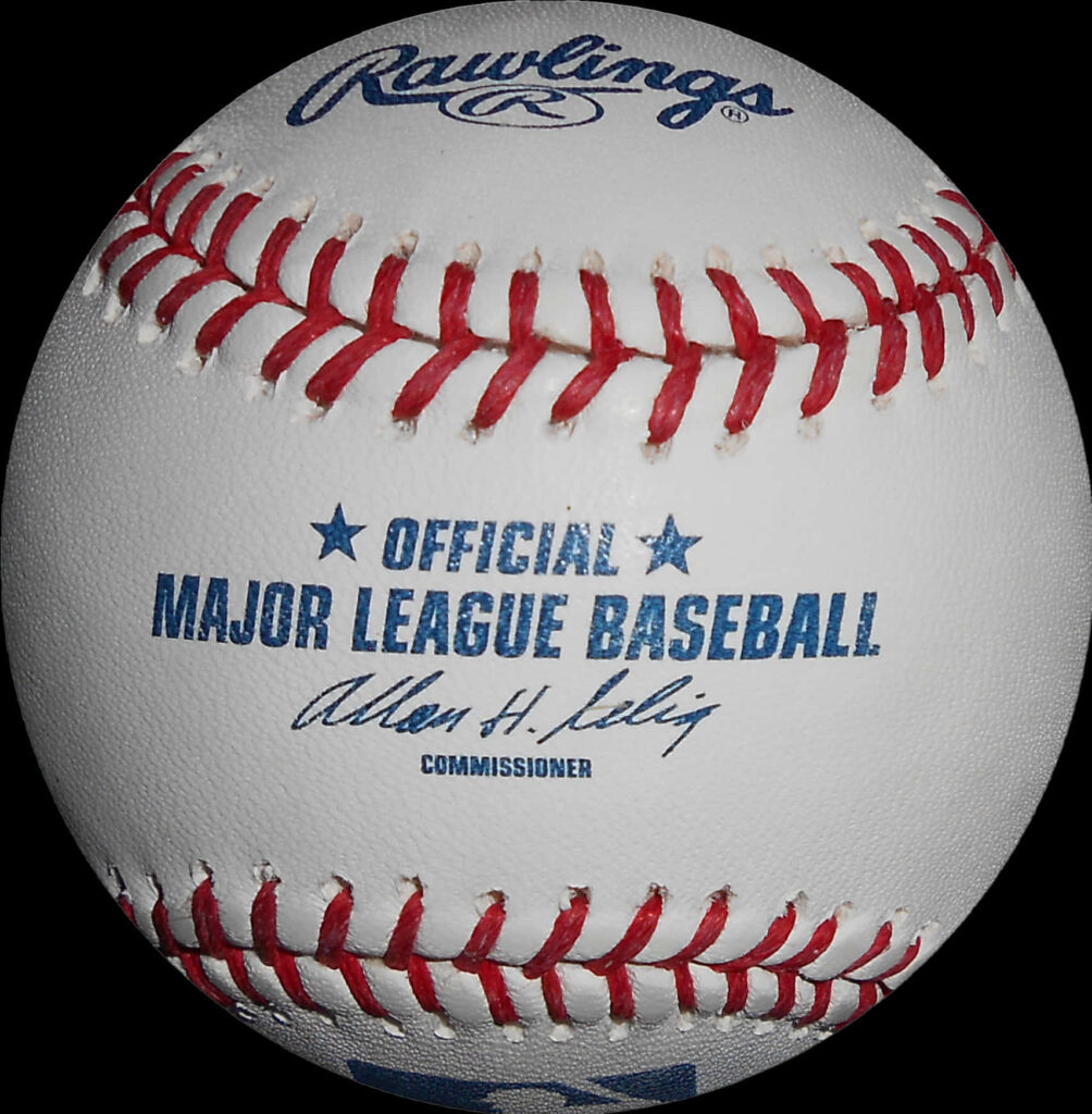 Official Rawlings MLB Wallpaper: Red Stitches & Allen H. Selig Signature