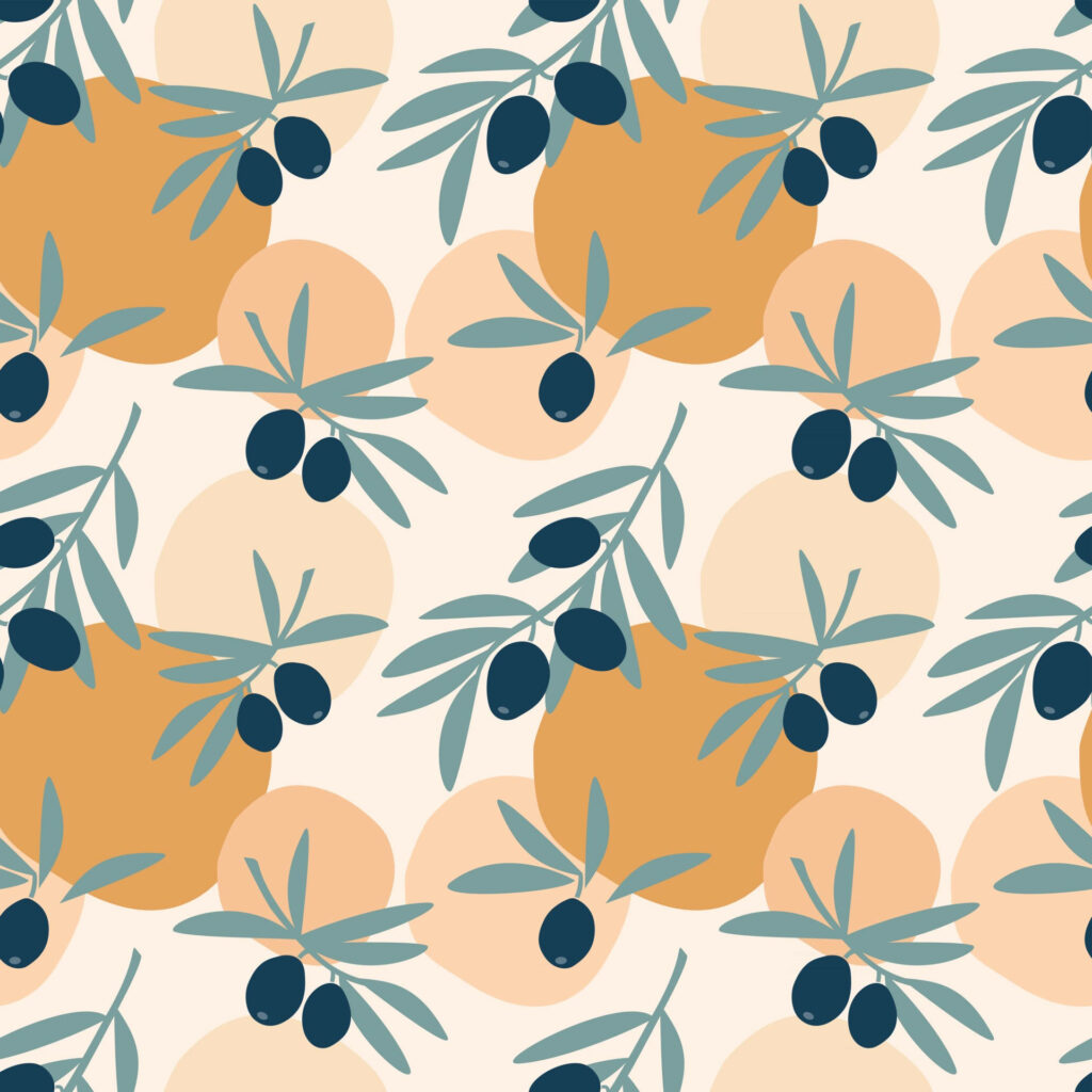 Olive-Themed Vector Wallpaper: Modern Minimalist Design