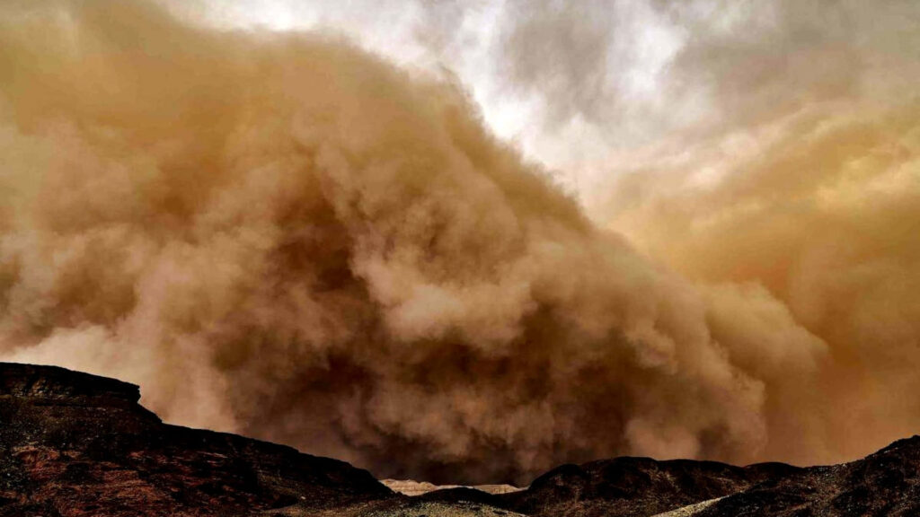 Powerful Ominous Smoke Wallpaper - Striking Mountain Background