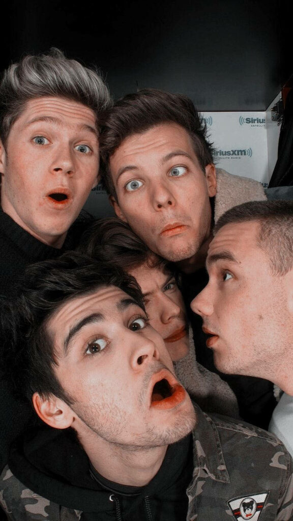One Direction's Playful Expressions Make for a Perfect Aesthetic Wallpaper