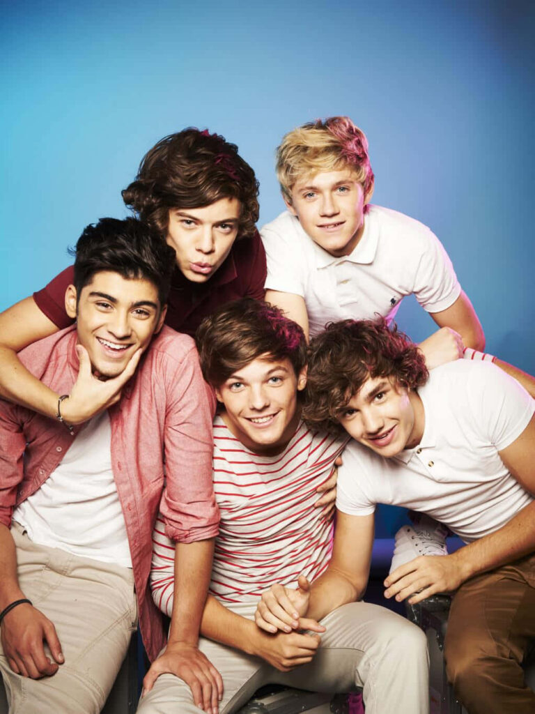 Dynamic Bond of One Direction's Musical Icons Wallpaper