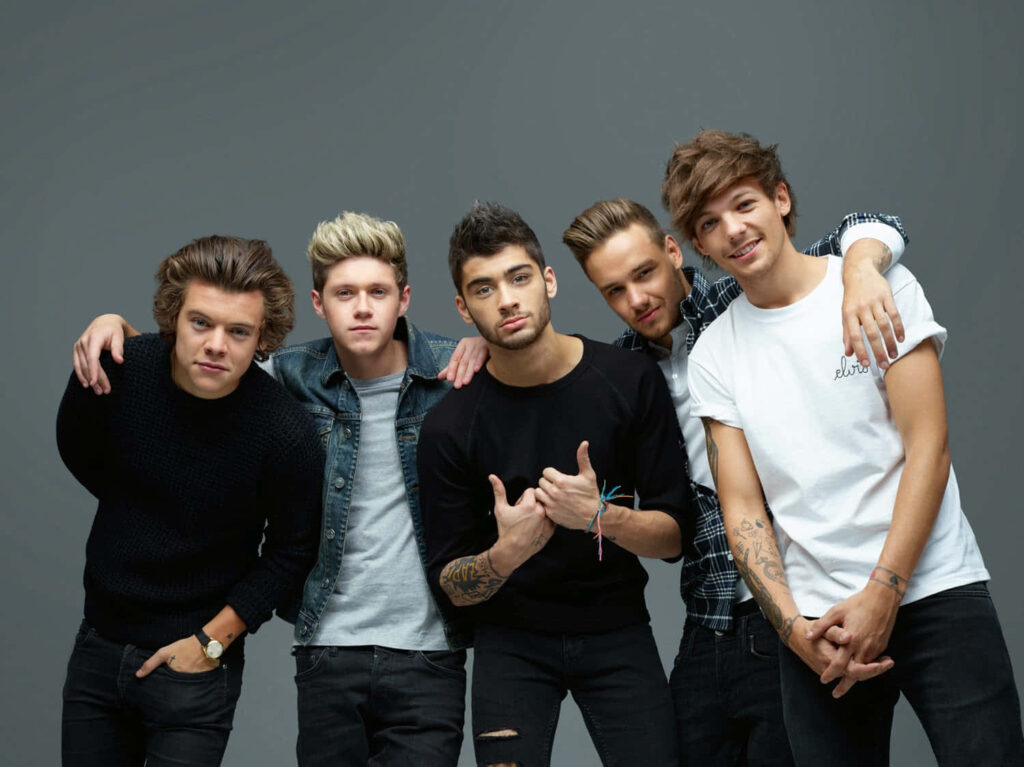 One Direction's Talented Lineup Joins Forces, Radiating Joy and Unity Wallpaper