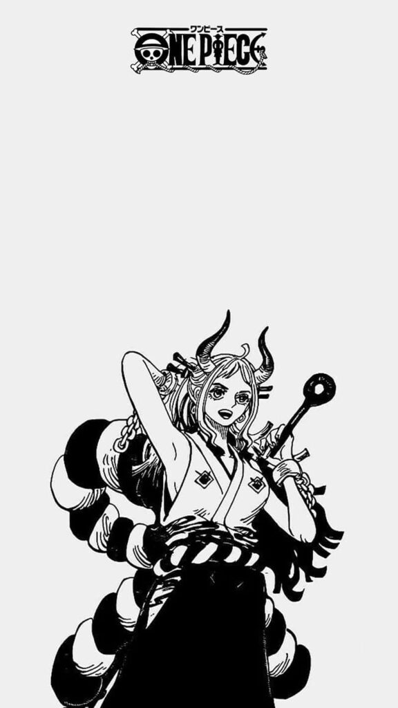 One Piece Anime Character Black-and-White Wallpaper - Adventurous Art