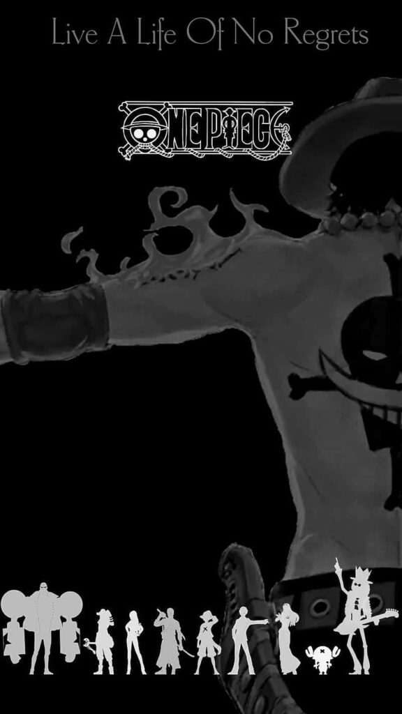 Bold One Piece Wallpaper: Pirate Design with Inspiring Quote