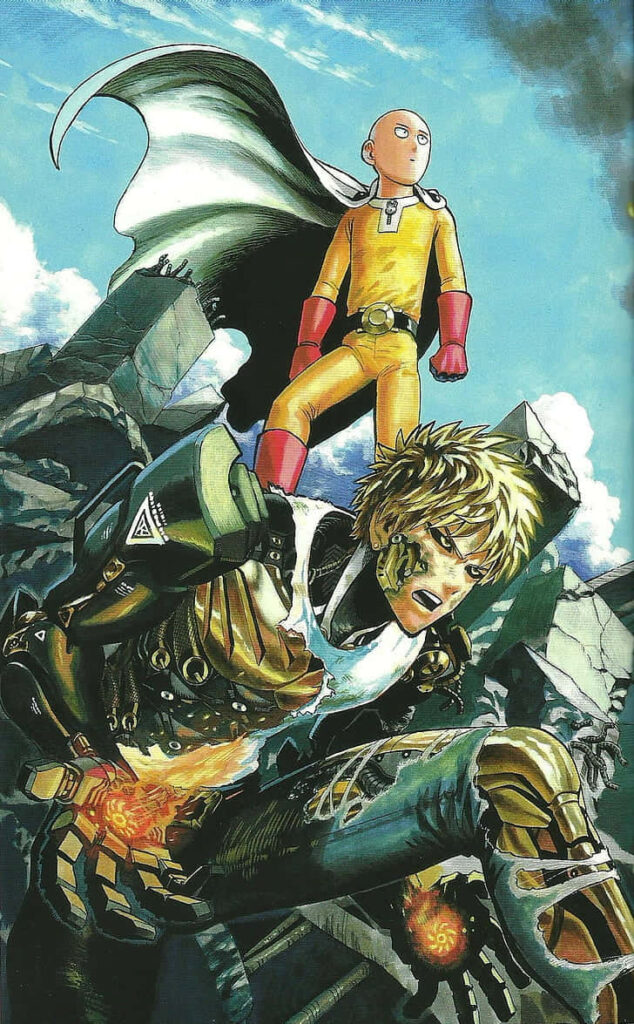 One-Punch Man Wallpaper: Saitama & Genos Ready for Action