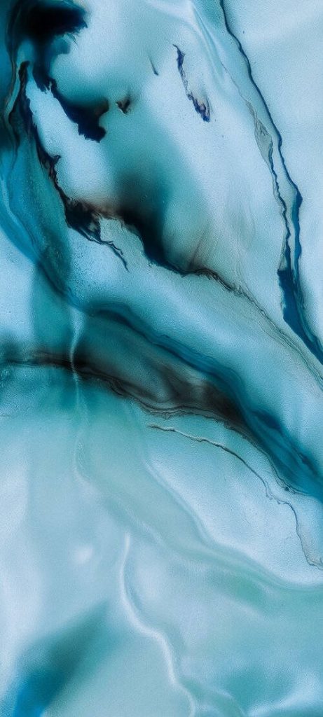 OnePlus Nord Glacial wallpaper with abstract icy blue teal and navy marble swirls background