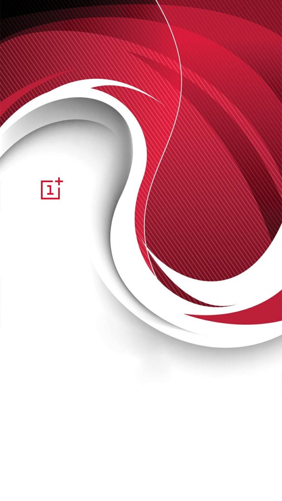 OnePlus Nord official wallpaper deep red diagonal texture with white curve and red logo background