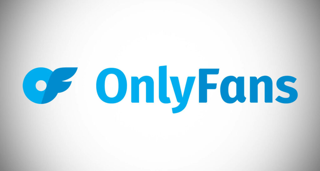 Stylish OnlyFans Logo Wallpaper: Blue Design on White Background
