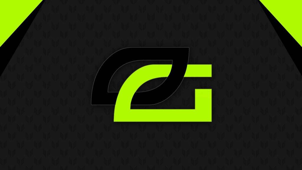 OpTic Gaming logo wallpaper neon green on black textured background esports minimalist design