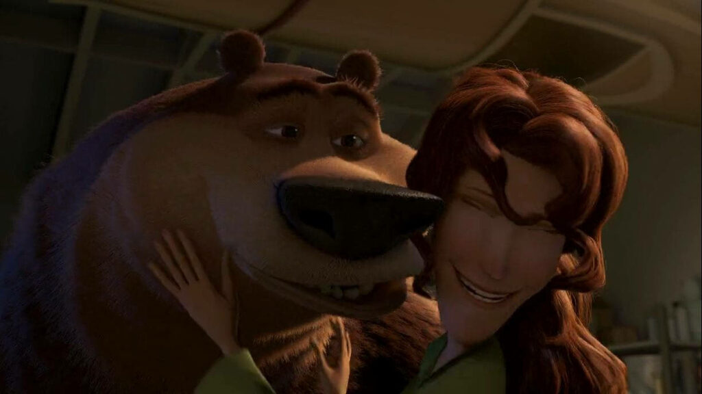 Boog & Beth's Friendly Moment - Open Season Wallpaper Background