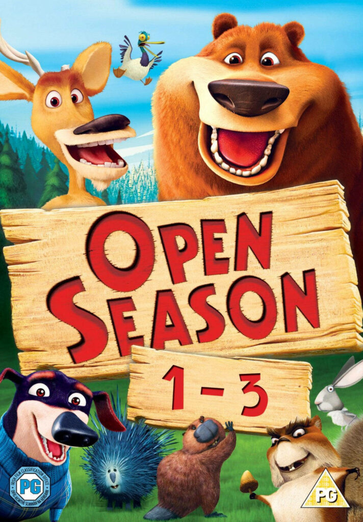 Open Season Characters Boog & Elliot Wallpaper - Forest Adventure