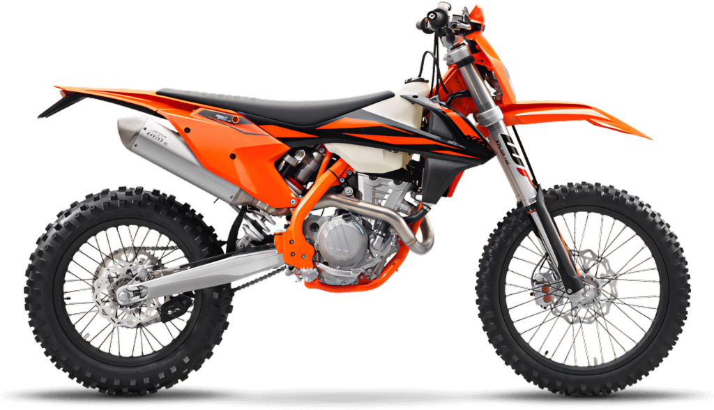 Orange KTM Dirt Bike Wallpaper - Rugged Design on Transparent PNG