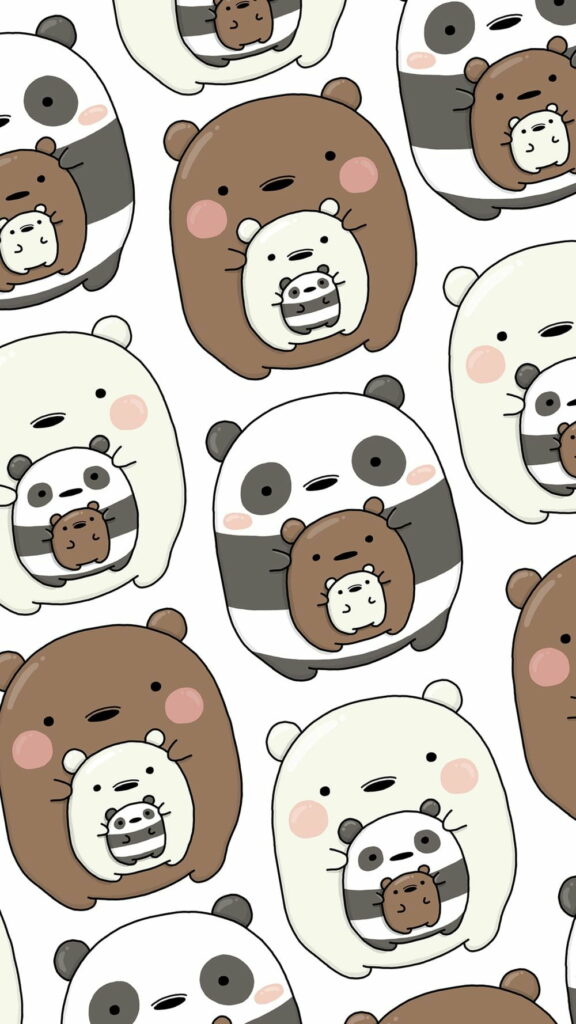 We Bare Bears Trio: Adorable HD Phone Wallpaper Background