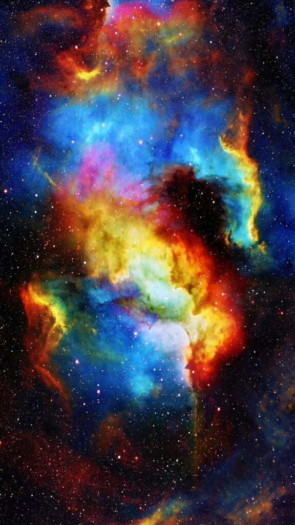 Abstract Galactic Splendor: HD Phone Wallpaper Unveiling the Cosmic Universe