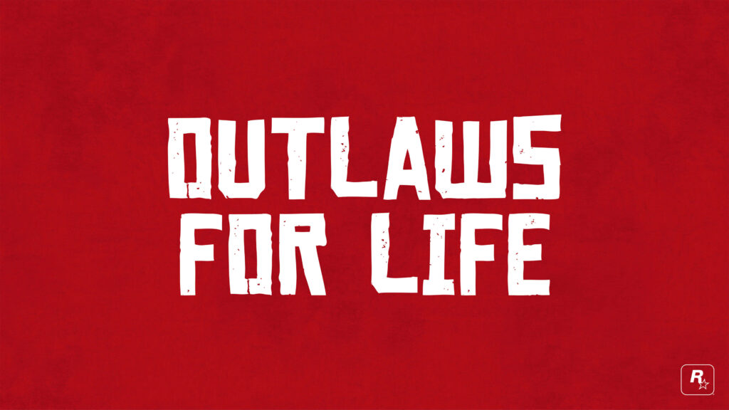 Bold Red Dead Redemption 4K Wallpaper: Outlaws For Life Design