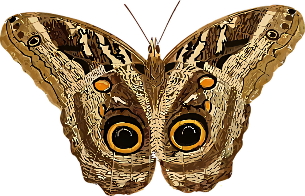 Stunning Owl-Eyed Butterfly Wallpaper with Eye-Like Wing Patterns