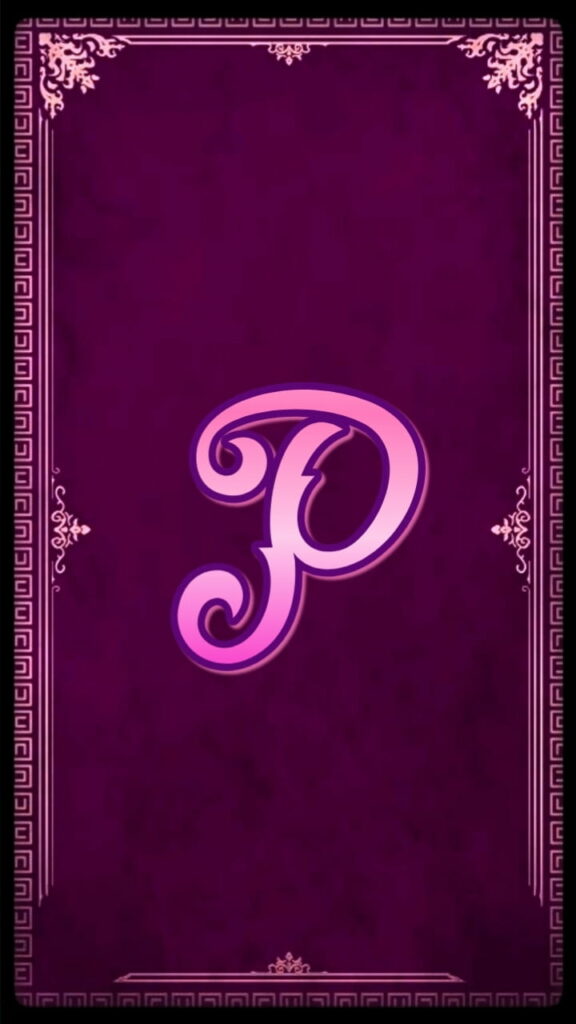 P is for Prismatic Initial: Vibrant Pink and Purple HD Mobile Wallpaper
