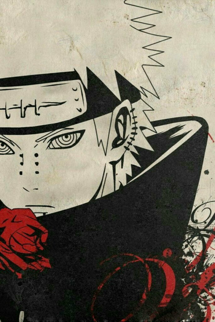 Naruto's Grief: The Sorrowful Akatsuki Leader Wallpaper