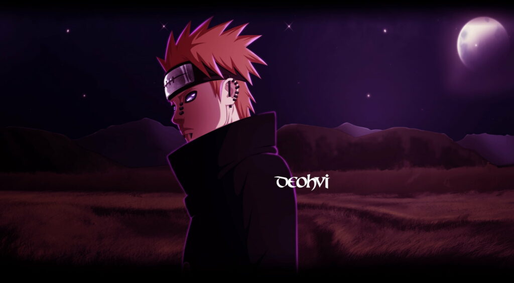 Pain's Agony Unleashed: An Artistic Anime Wallpape Wallpaper