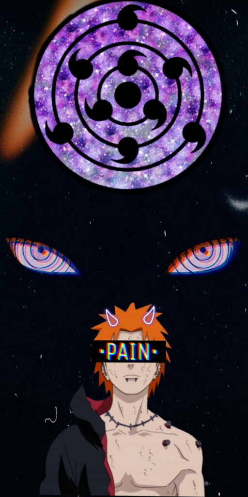 The Ultimate Clash: Unleashing the Duel of Pain and Heroism - HD Phone Wallpaper featuring Epic Anime Villain vs. Hero in a Naruto Background