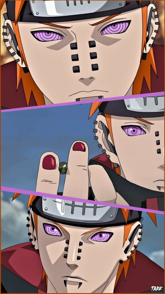 Enduring the Struggles: A High-Definition Phone Wallpaper Featuring Naruto, Sakura, and the Mark of Pain