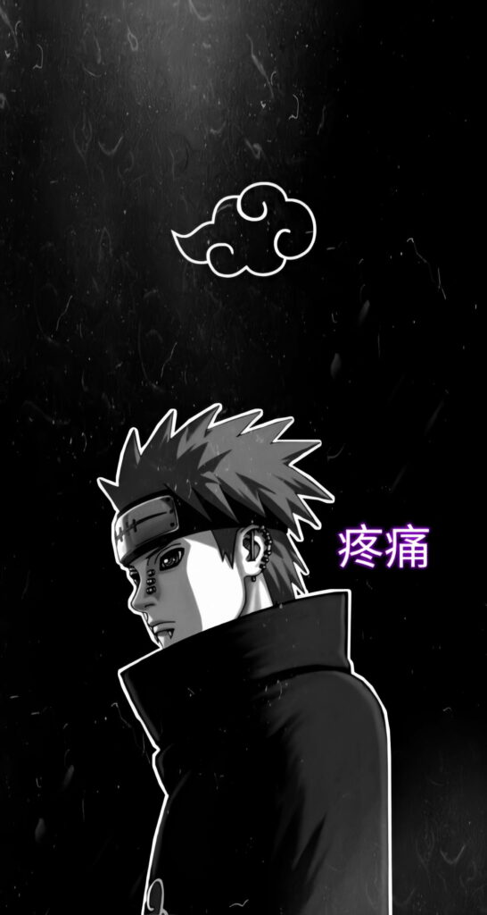 Dark Devotion: HD Phone Wallpaper featuring Pain from the Akatsuki in Naruto Shippuden