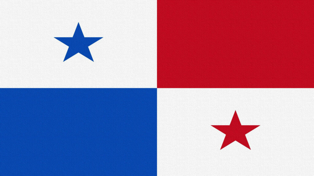 Panama Flag Wallpaper: Red & Blue Star Design Background
