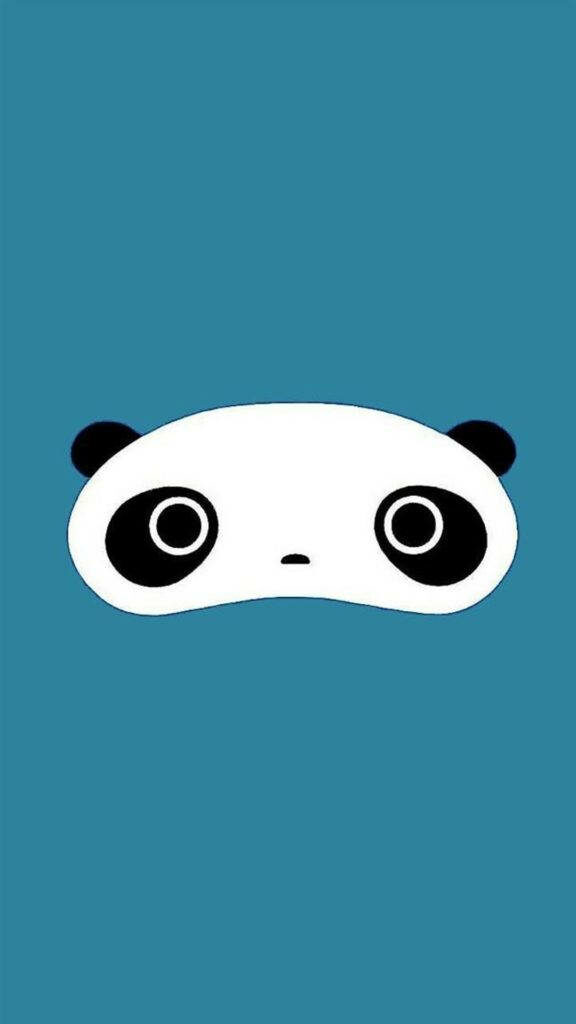 Panda's Serene Portrait: A Captivating HD Background in Blue-Green Wallpaper