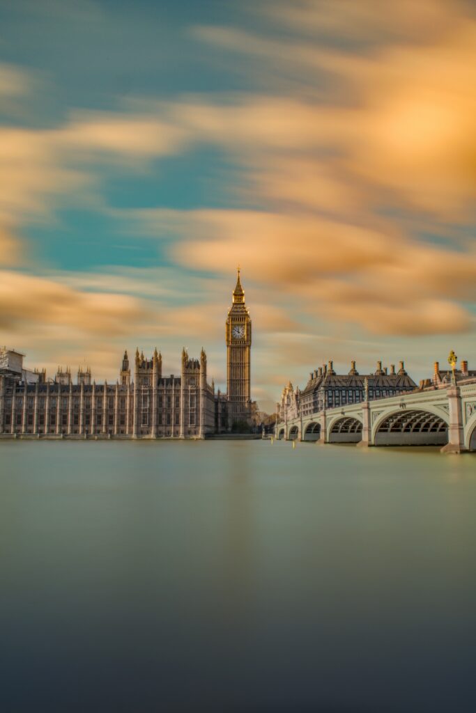 Stunning London Wallpaper: Big Ben & Bridge Under Dynamic Sky