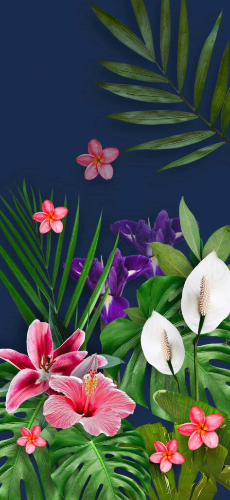 Exotic Palmscape: Vibrant Tropical iPhone Background Snapshot Wallpaper