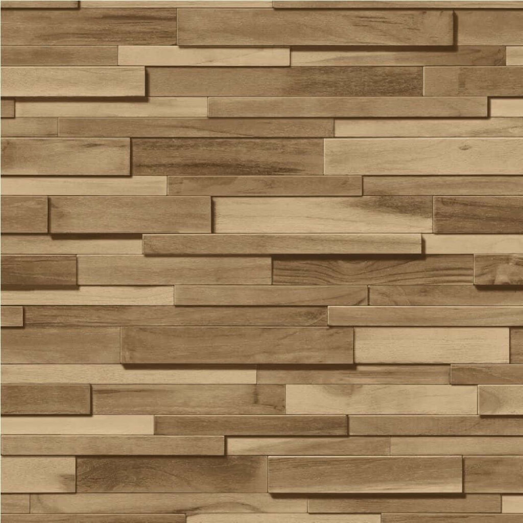 Warm Parquet Wallpaper with Wooden Panels - Natural Background Design