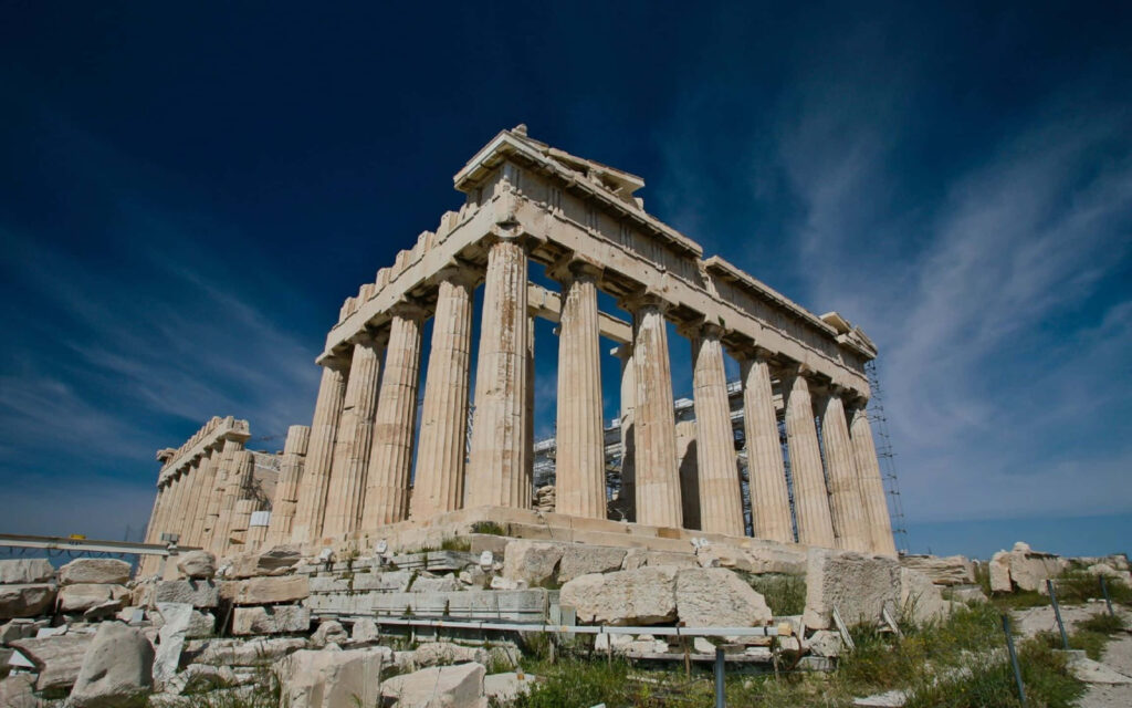 Stunning Parthenon Temple Wallpaper: Ancient Greek Architecture