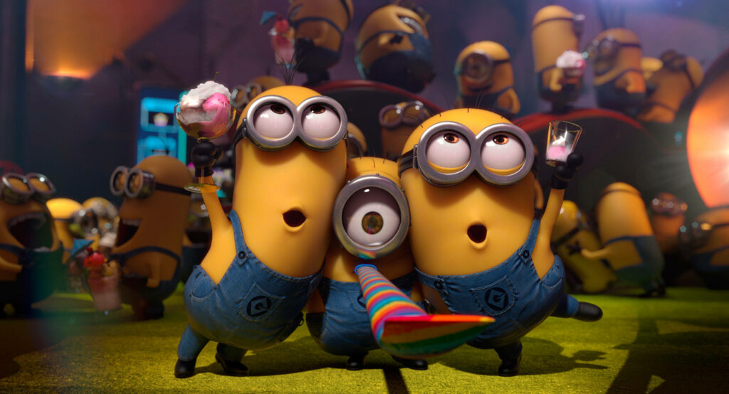 Blowing away the birthday blues - Cute Minions celebrate in style! Wallpaper