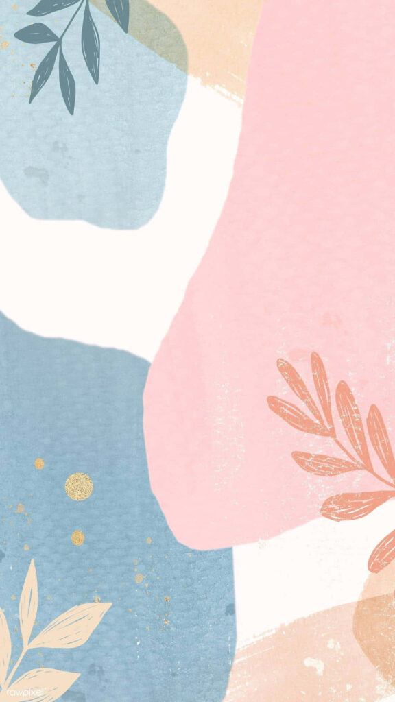 Pastel Abstract Wallpaper: Soft Floral Designs in Pink, Blue & Beige