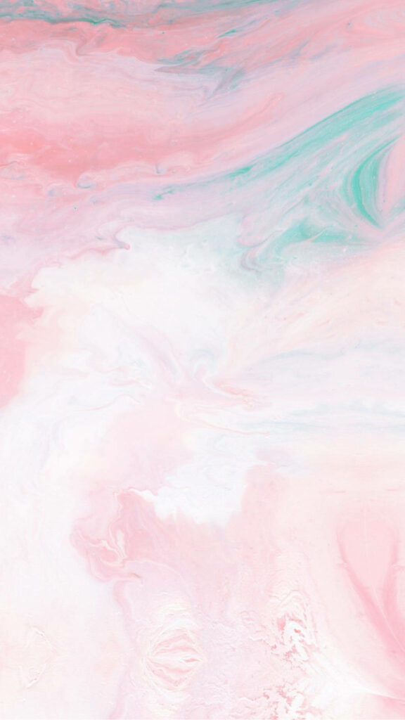 Soft Pastel Abstract Wallpaper: Calming Pink & Teal Background