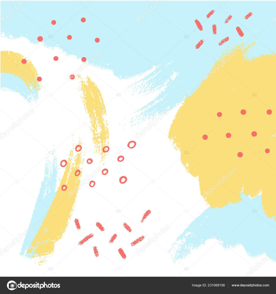 Whimsical Pastel Abstract Wallpaper with Playful Red Dots