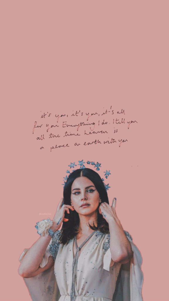 Pastel Aesthetic Wallpaper: Lana Del Rey in Serene Floral Bliss