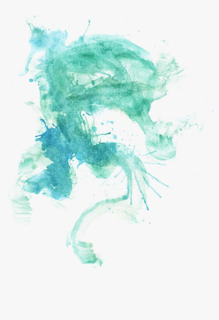 Tranquil Pastel Blue & Green Paint Splash Wallpaper Background
