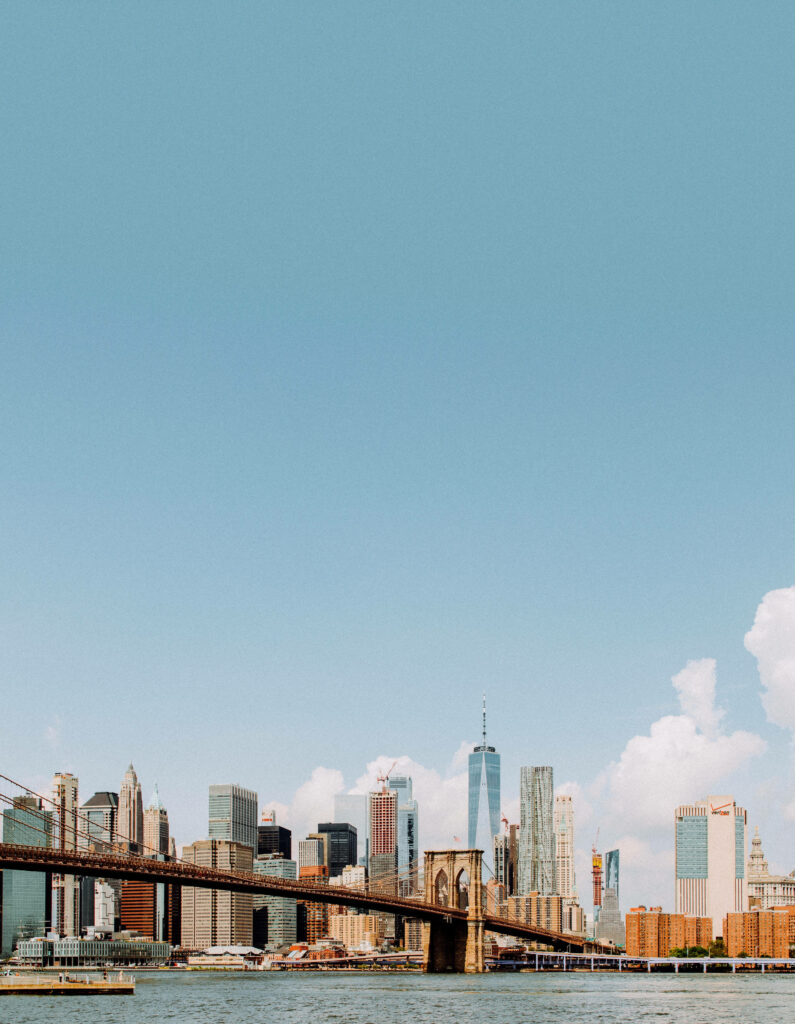 Pastel Brooklyn Bridge Wallpaper: NYC Skyline for iPhone Screens