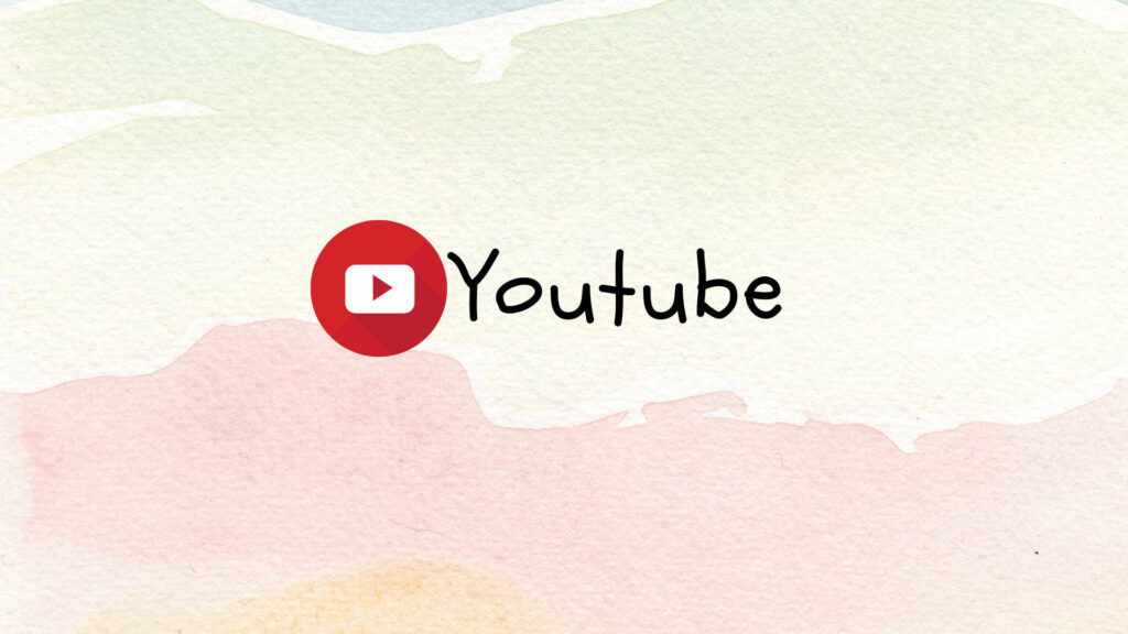 Vibrant Pastel Paradise: The Playful Youtube Logo Embraces a Delightfully Whimsical Background Wallpaper