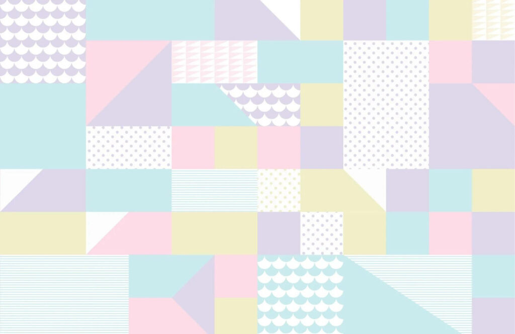Whimsical Geometric Patterns: A Charming Pastel Background Wallpaper