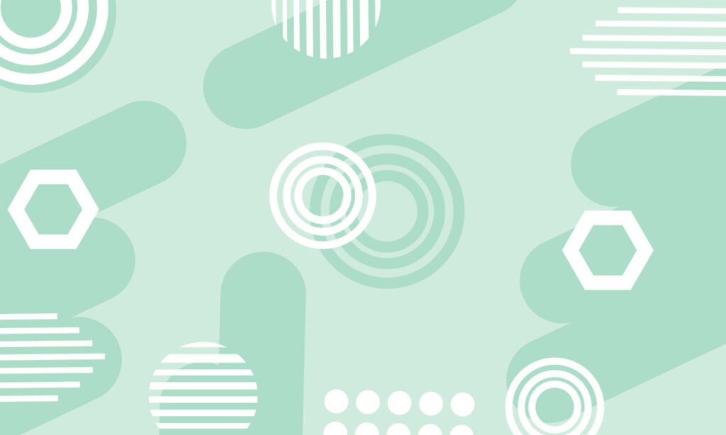 Charming Pastel Green Geometric Patterns: A Symmetric Delight Wallpaper