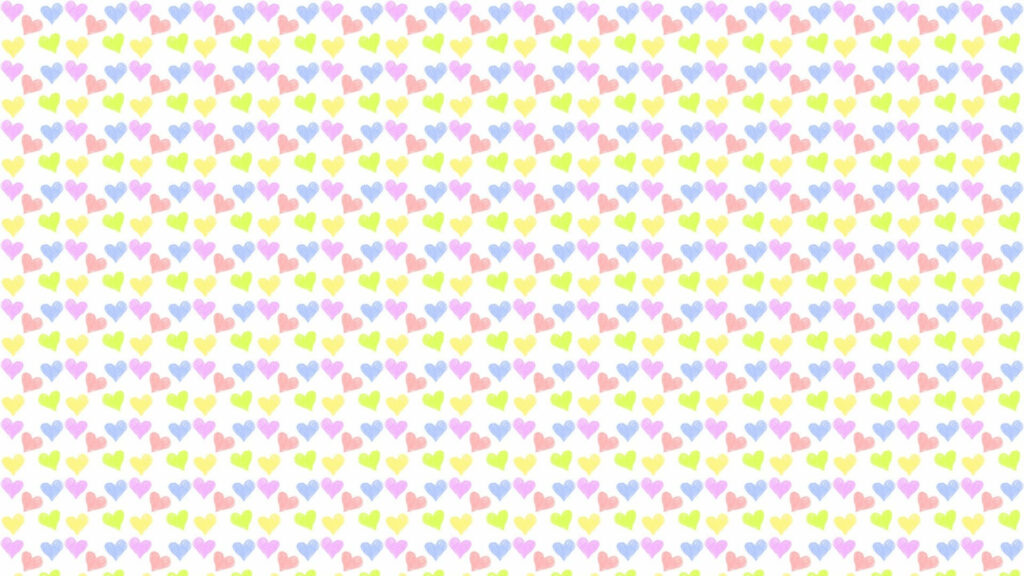 Cheerful Pastel Hearts Wallpaper Background for Desktop