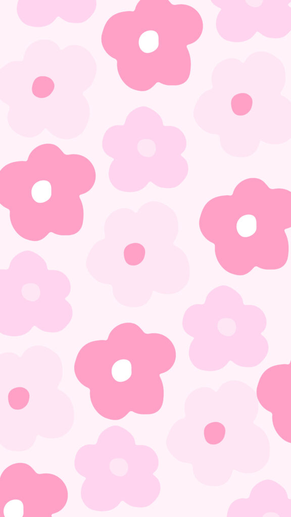 Pastel Minimalist Flower Wallpaper: Soft Pink Patterned Background