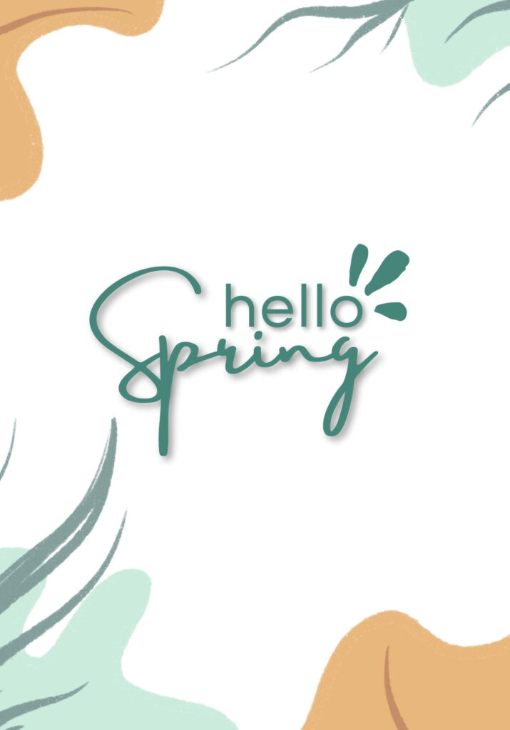 Minimalist Pastel Wallpaper: Hello Spring Abstract Design
