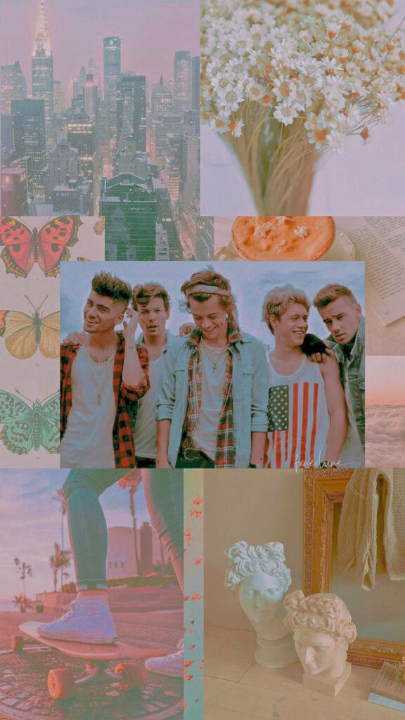Pastel Paradise: The One Direction Boys Embrace Aesthetic Surroundings in Dreamy Wallpaper
