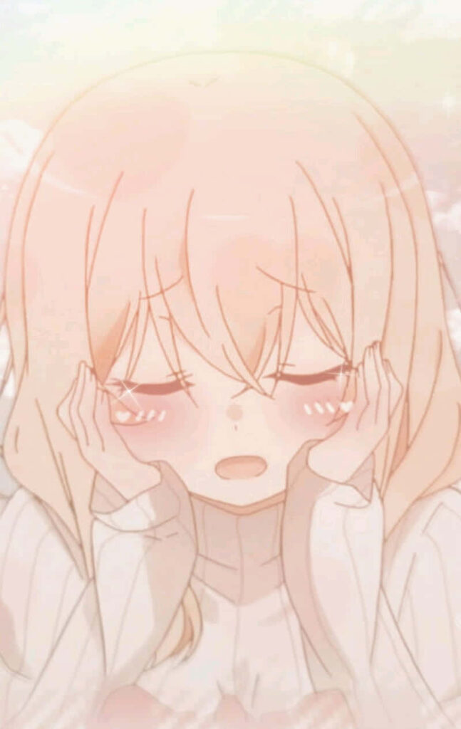 Pastel Pink Anime Girl Wallpaper for Cozy Phone Background